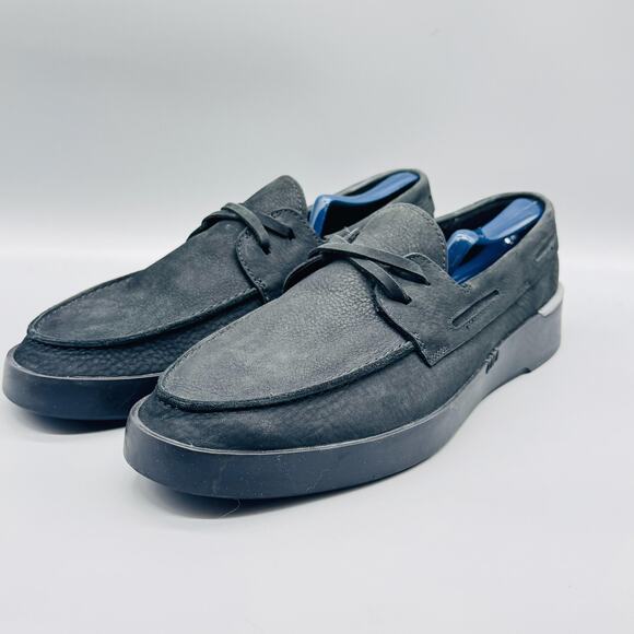 Sperry Shoes Mens 11.5 Black Nubuck Leather Boat Loafers Casual Lace Up Moc Toe main image 12